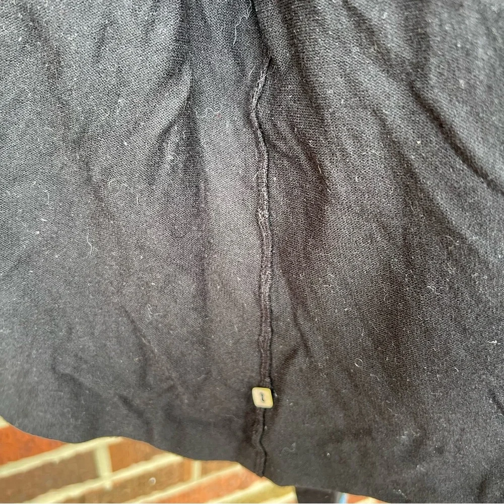 Ziva Black and Blue Hem Square Button Sweater Cardigan - Picture 5 of 5